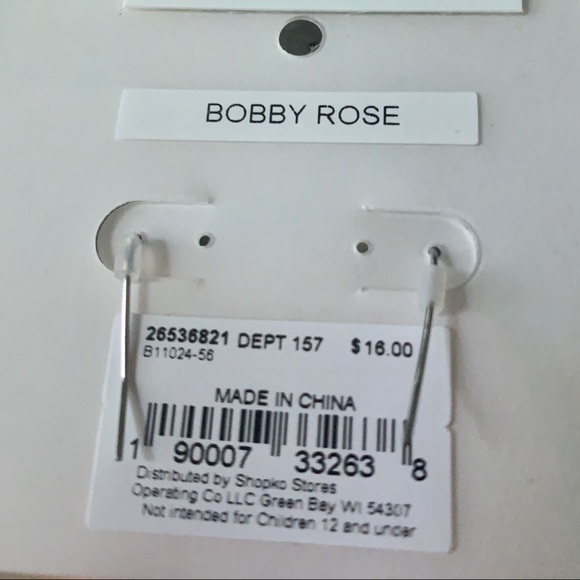 Bobby Rose Silvertone chain drop earrings - Picture 4 of 4